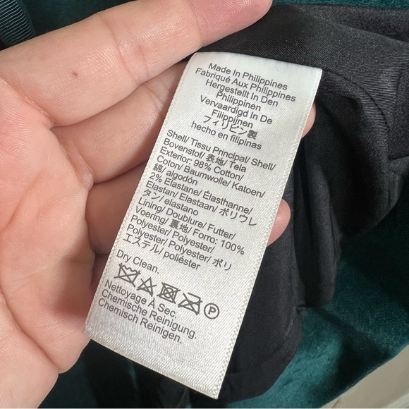 J crew factory velvet one-button blazer old forest green plus size 18 holiday - Picture 6 of 9